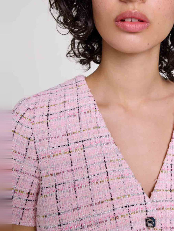 Tweed babydoll dress