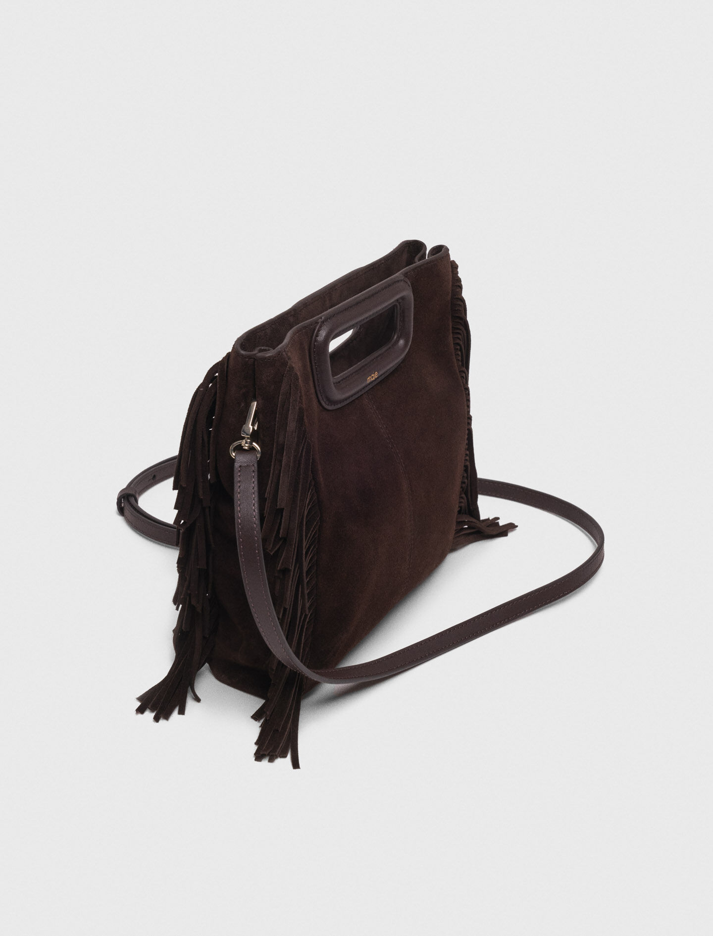 m*a様 attachment suede leather double lid M bag in suede leather