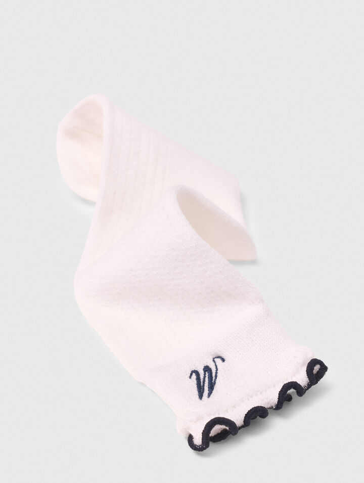 Cotton pointelle socks