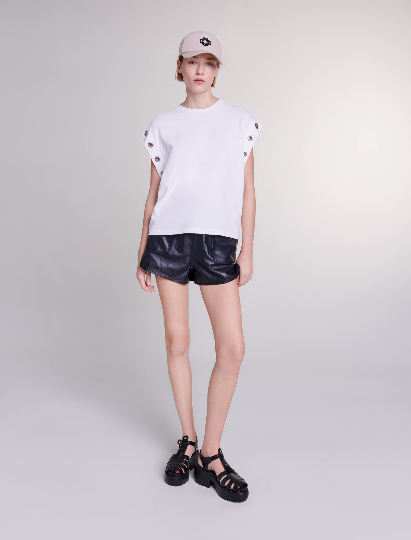 Maje Paris rhinestone T-shirt White For Women | Maje