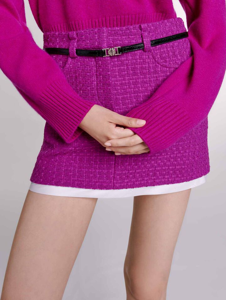 Tweed mini skirt