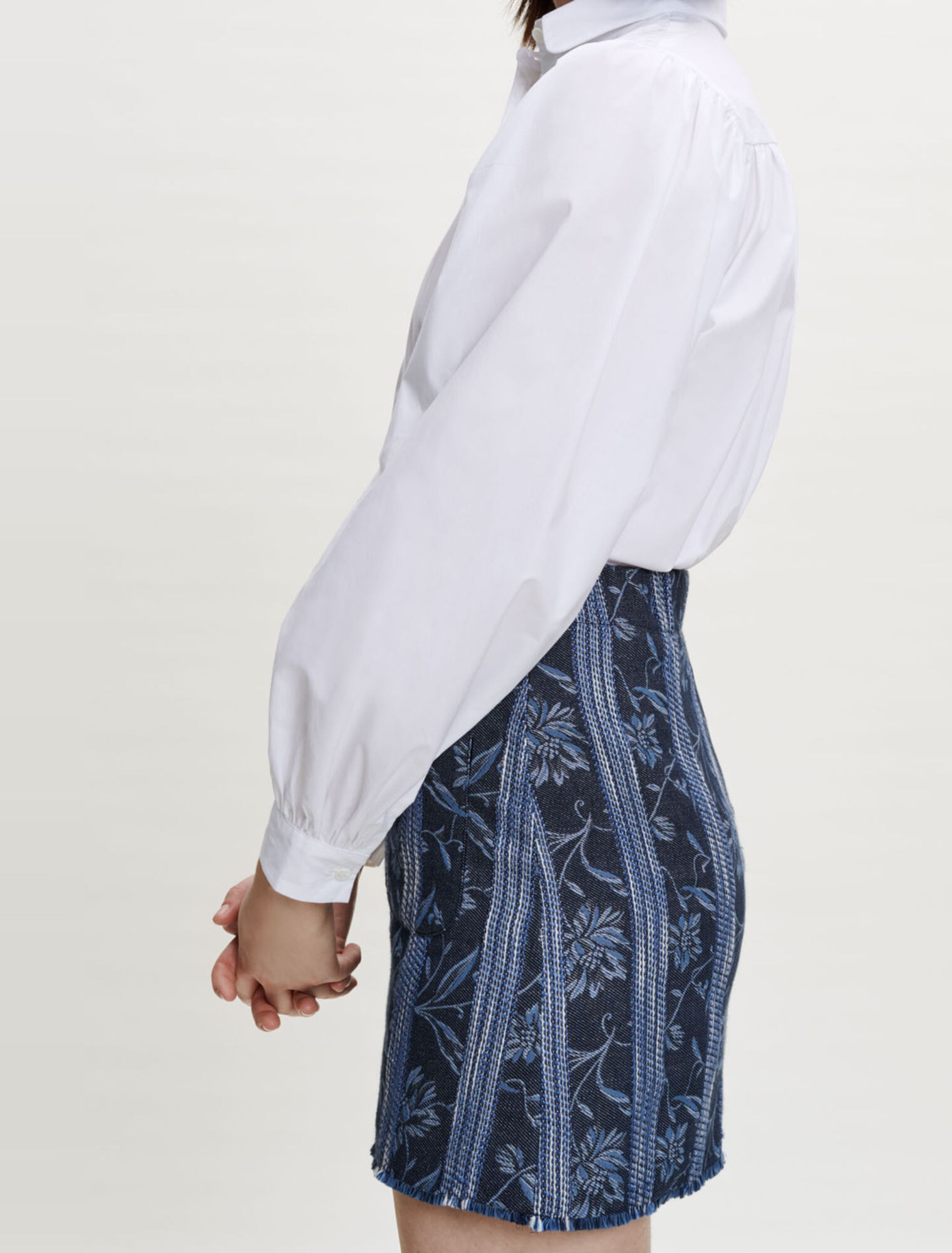 Jacquard trompe l'oeil shorts