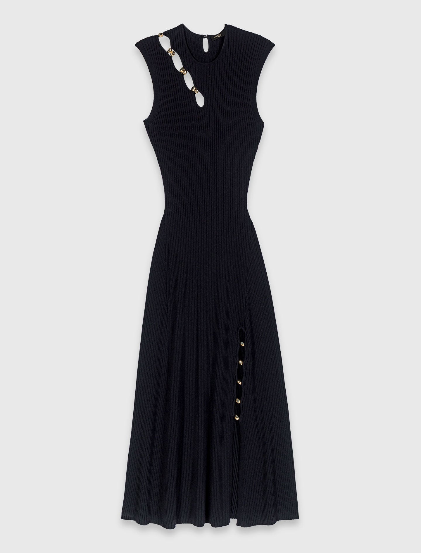 Cutaway rib knit maxi dress 7