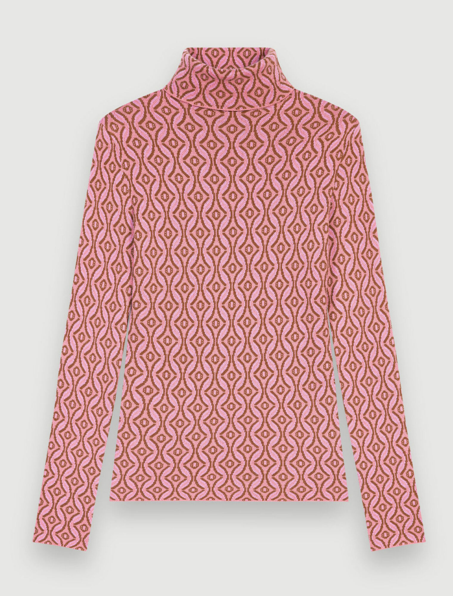 Fitted sweater in Clover Maje jacquard