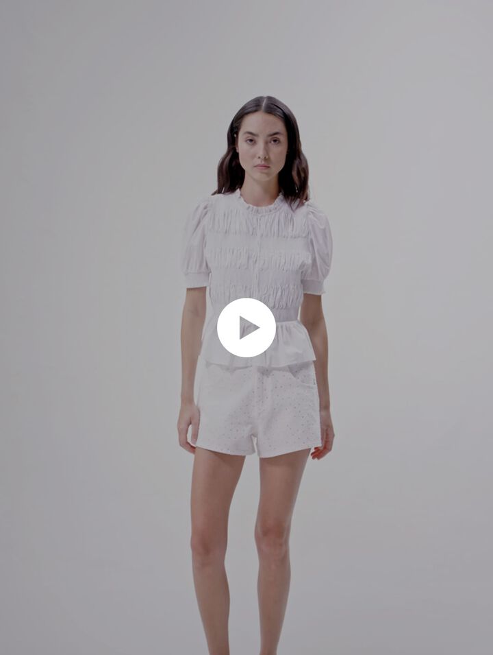 Smocked shirt