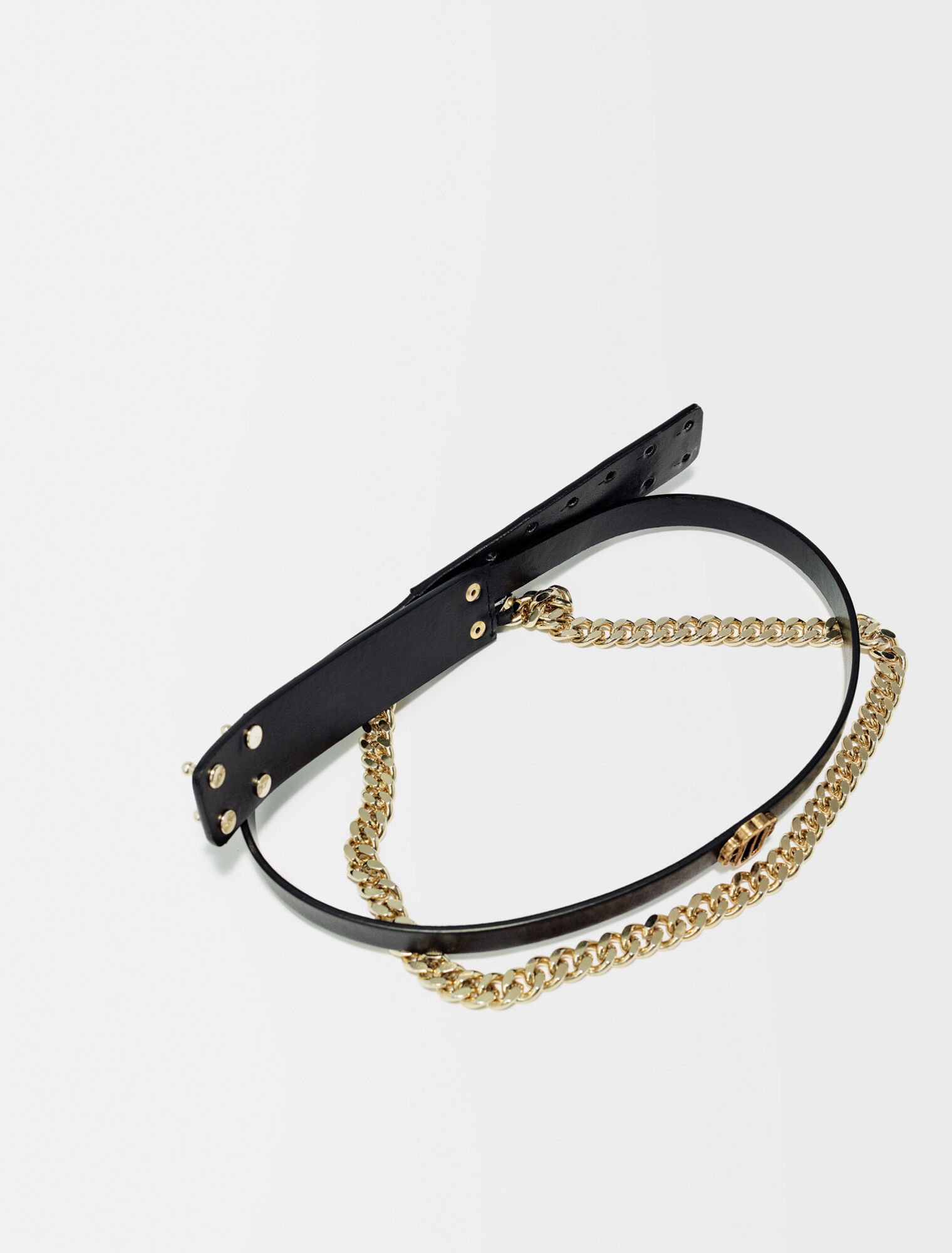 Leather belt and chains