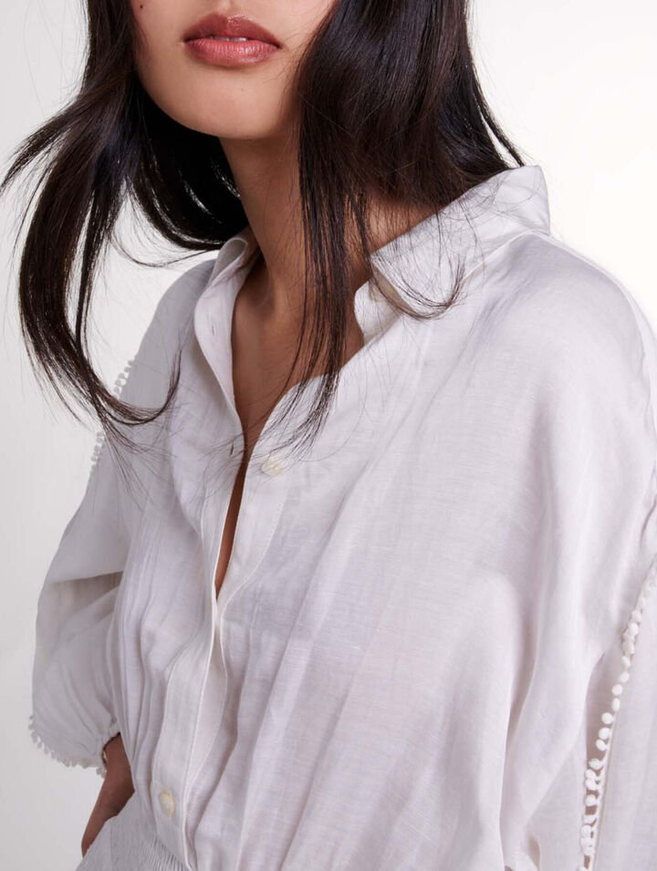 Short cotton patchwork dress