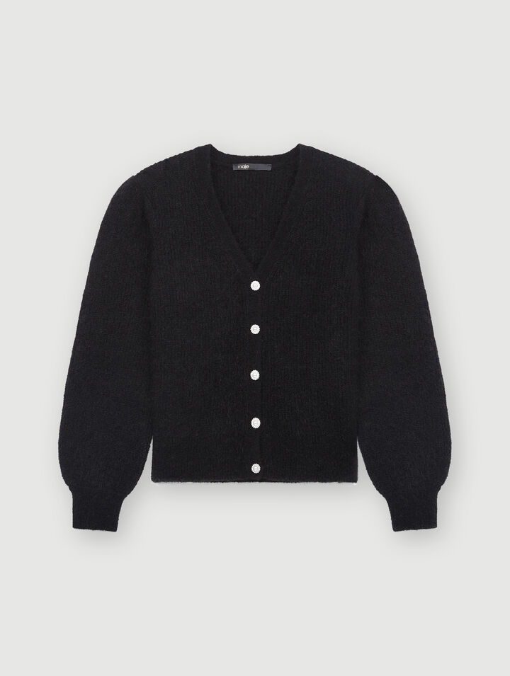 Wool and mohair cardigan
