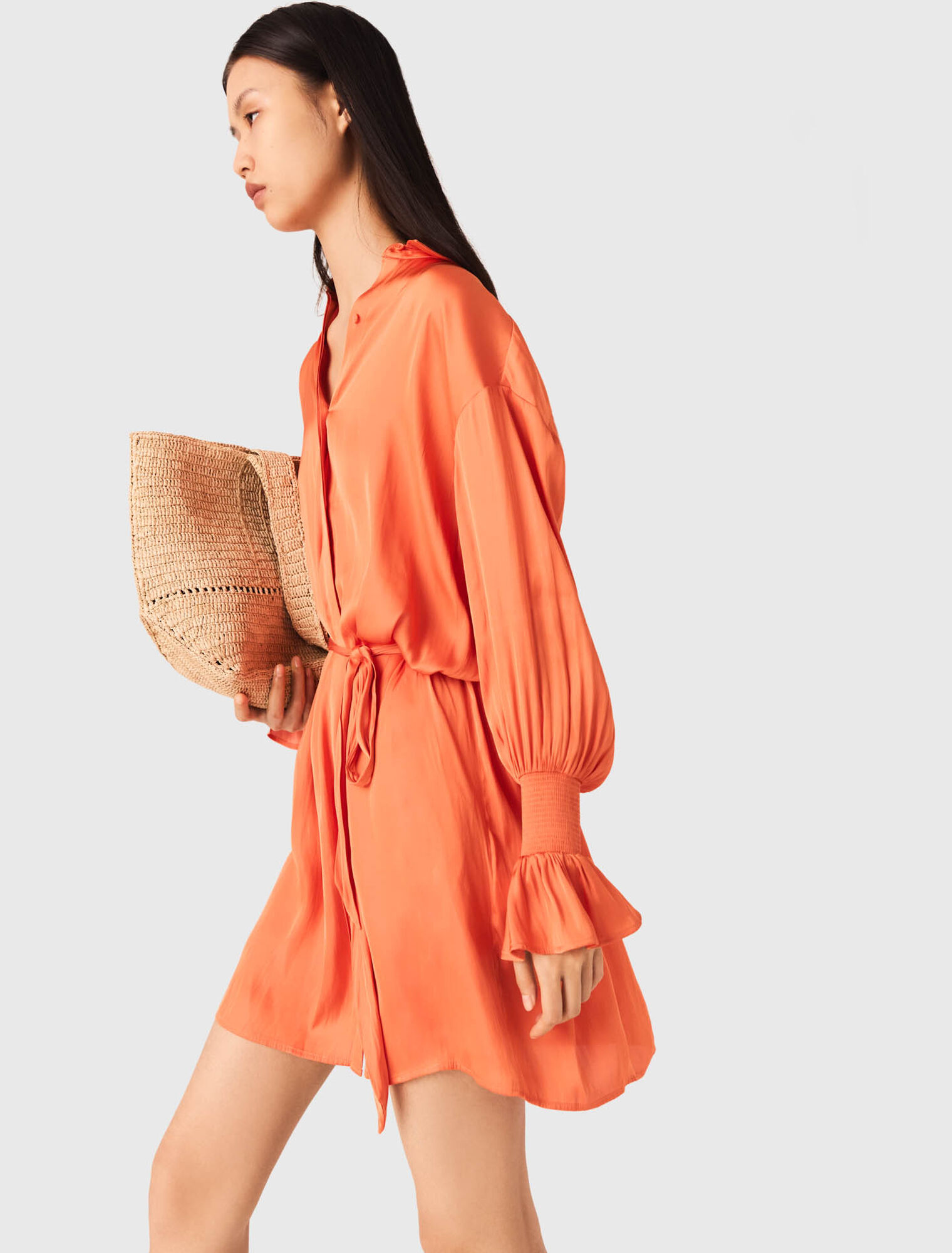 Short satin dress