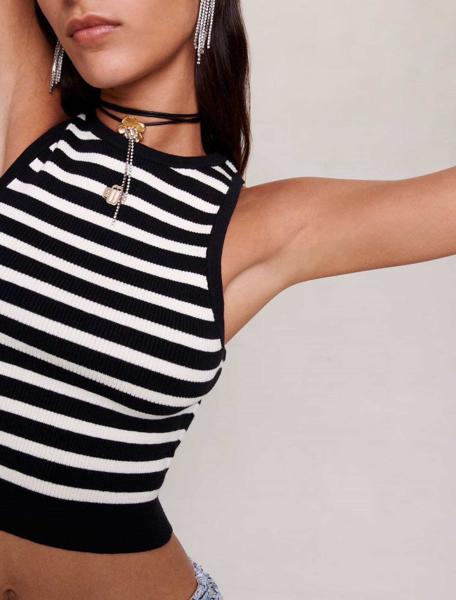 Striped crop top