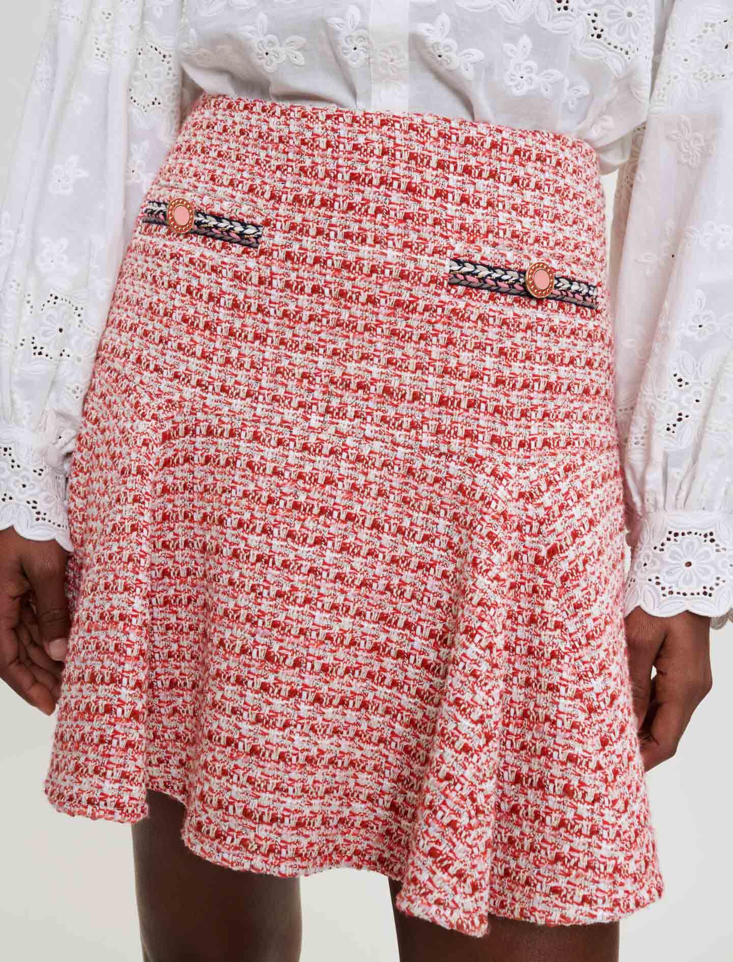 定率割引 往復 Ethnic Maje | Offline_Skirts-Shorts - skirt tweed braid フェイスクリーム