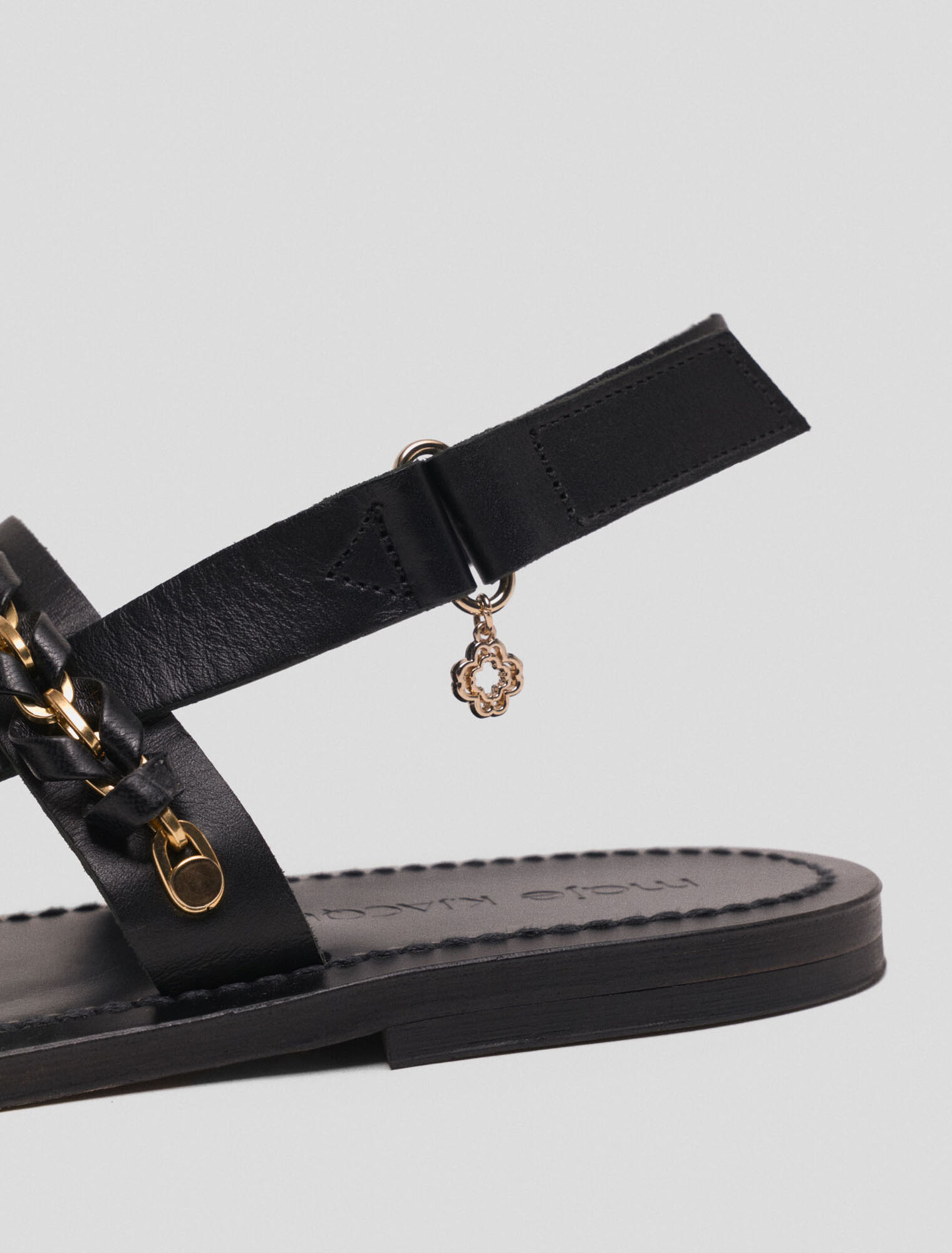 K.Jacques flat leather sandals