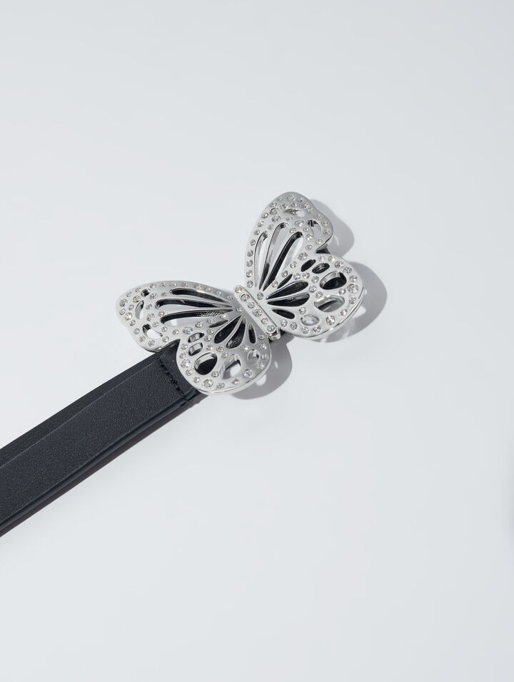 Butterfly rhinestone belt