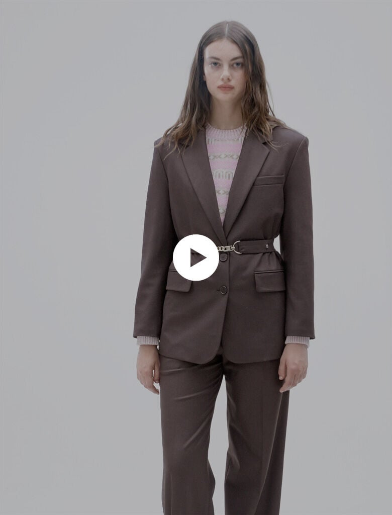 Belted suit jacket Blazers Maje