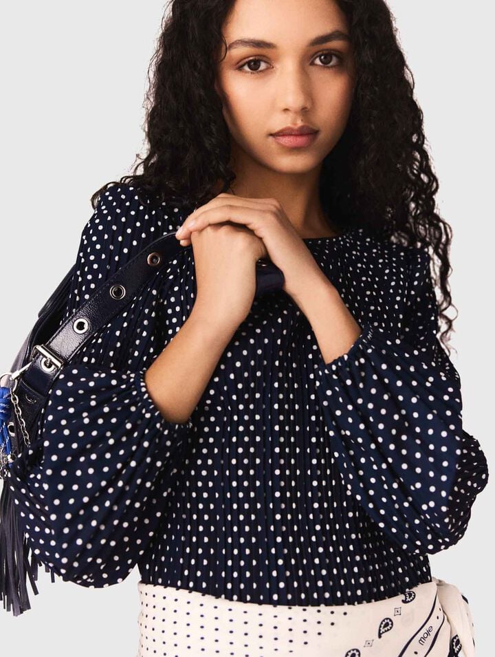 Patterned pleated dress