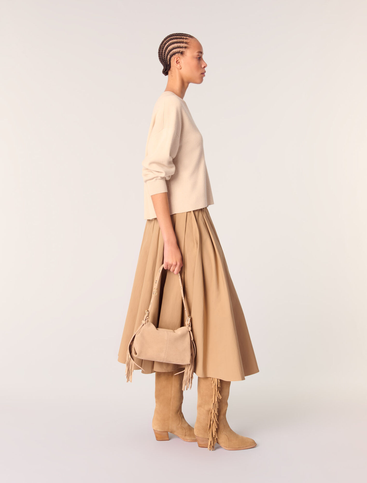Wool blend V-neck jumper
