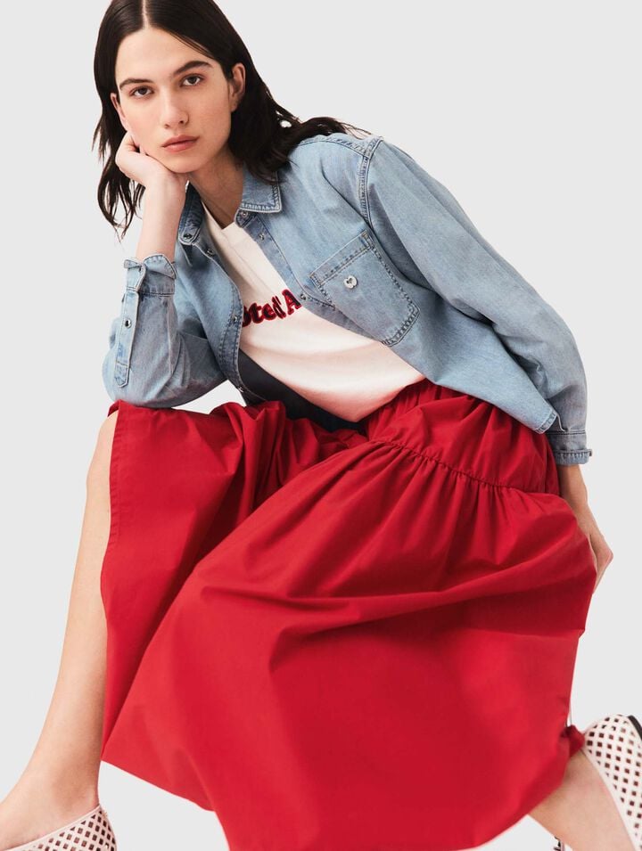 Long gathered skirt