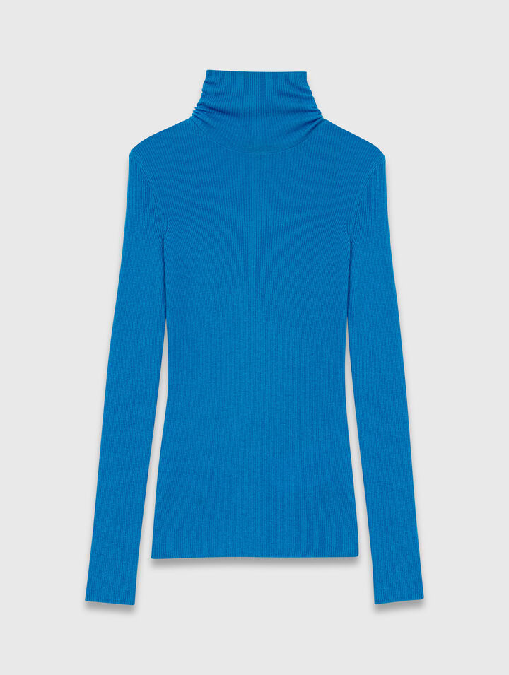 Second-skin roll-neck jumper