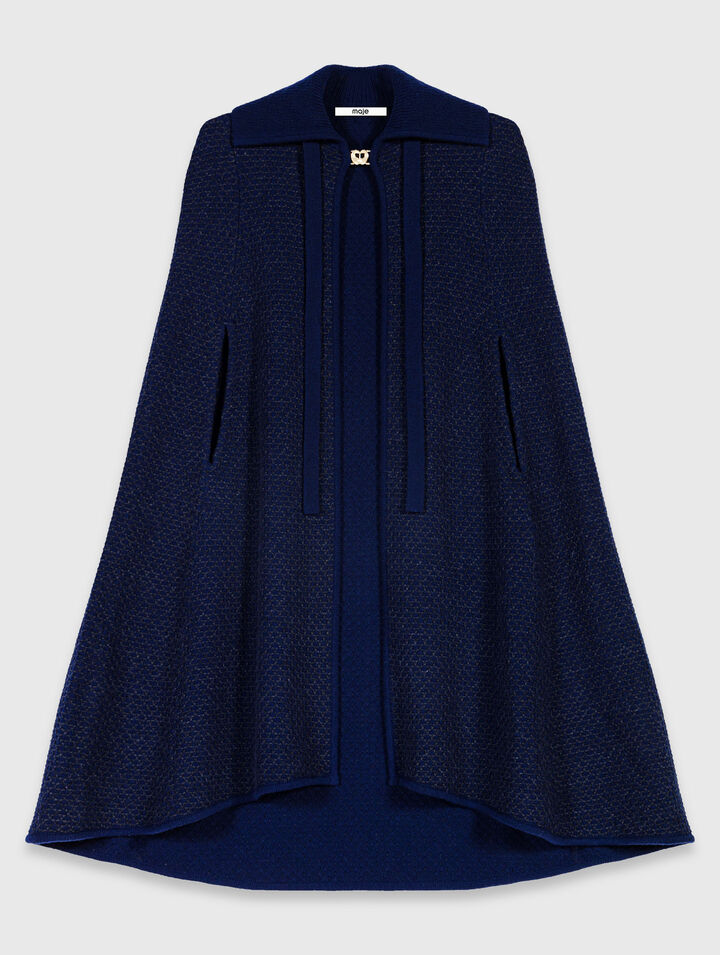 Longline cape cardigan