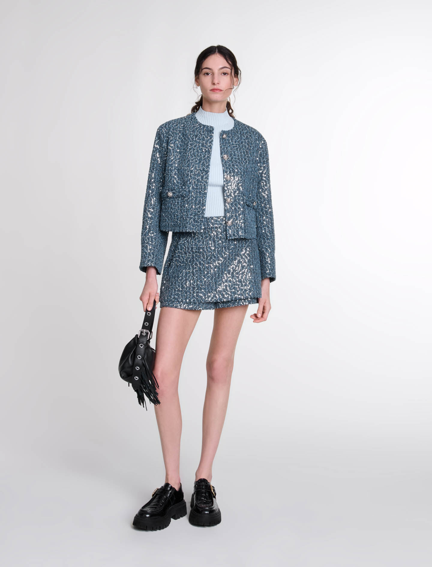 Maje sequin jacket clearance