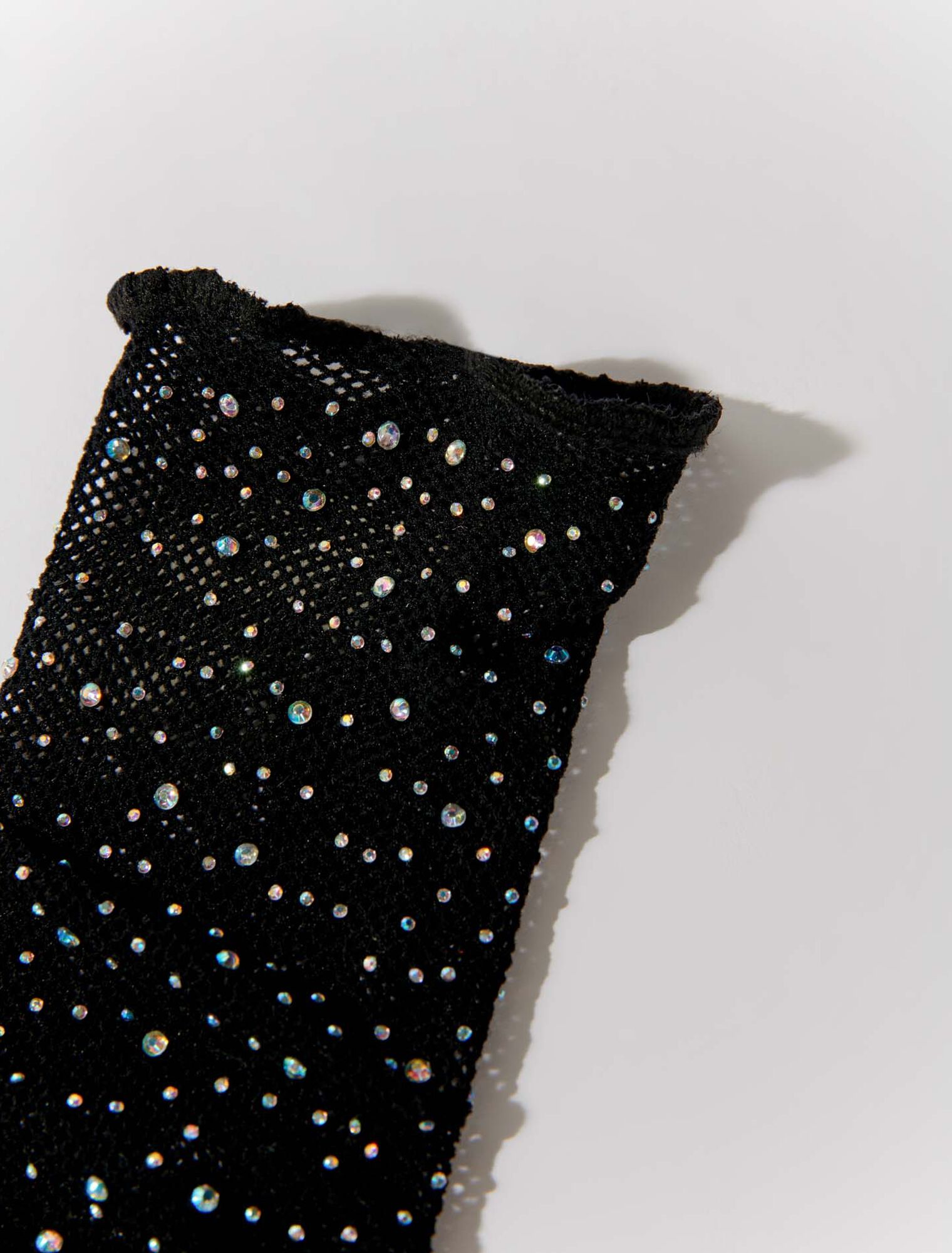 Rhinestone mesh socks