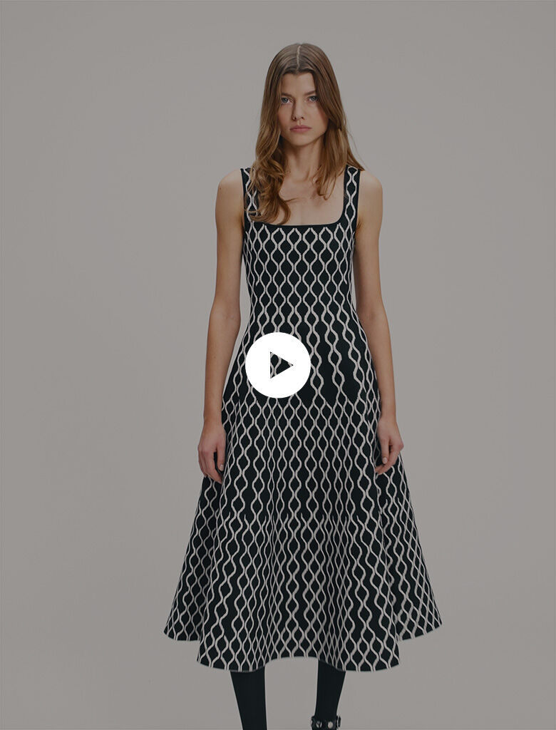 Jacquard knit midi dress - Maxi dresses | Maje