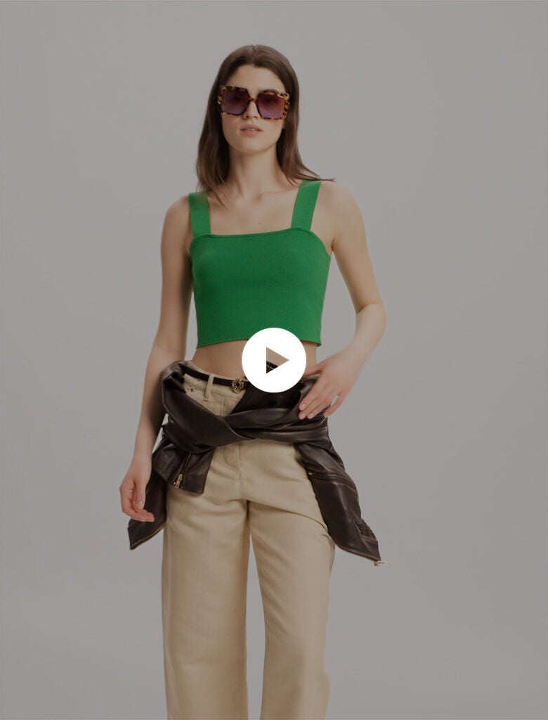 【新品未使用】Nala Cropped knit top Mサイズ 新品】nala ナラ cropped knit top クロップドニットトップ