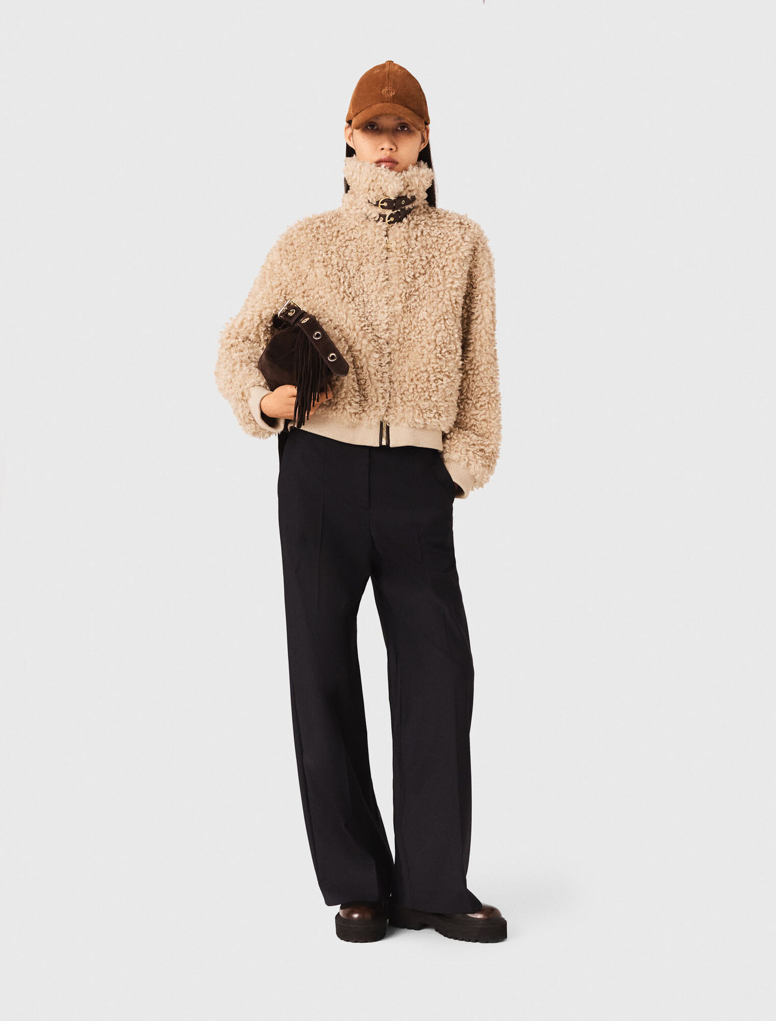Cropped bouclé jacket