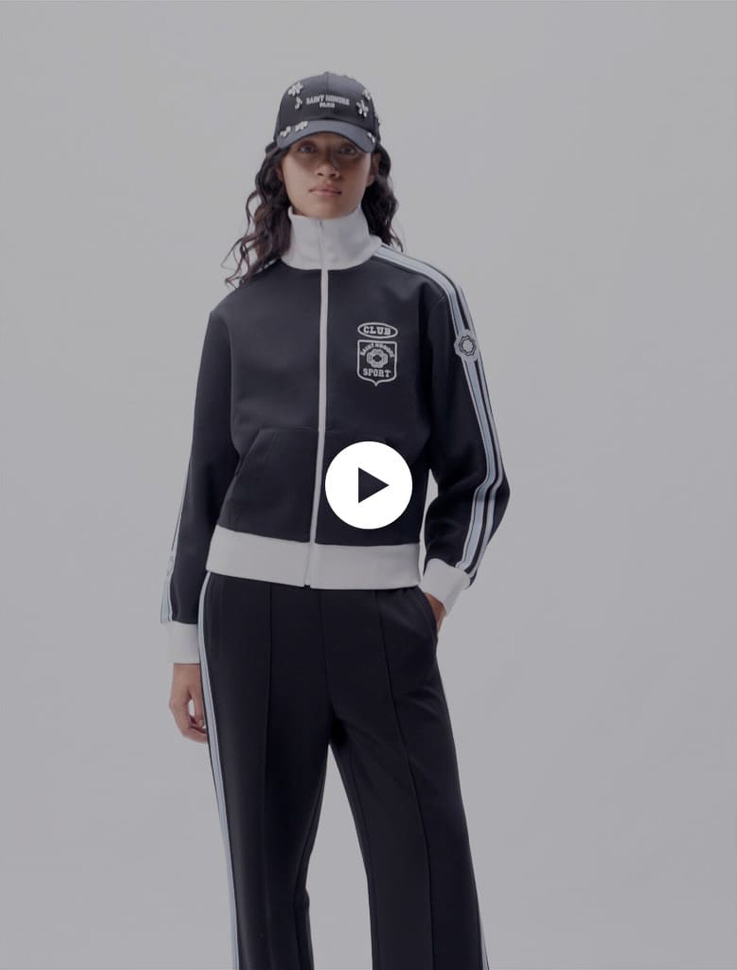 Embroidered tracksuit jacket