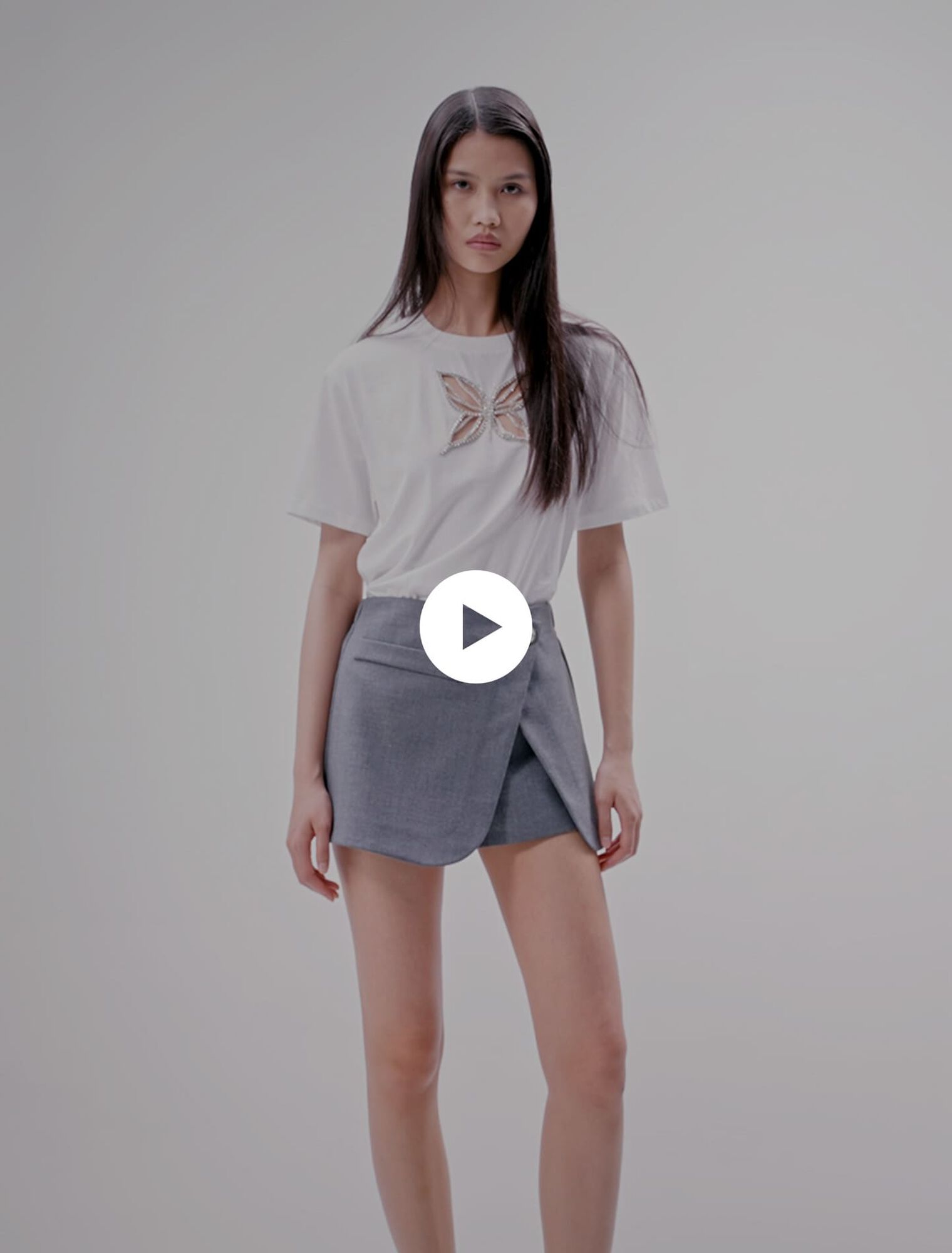 Short wraparound skirt