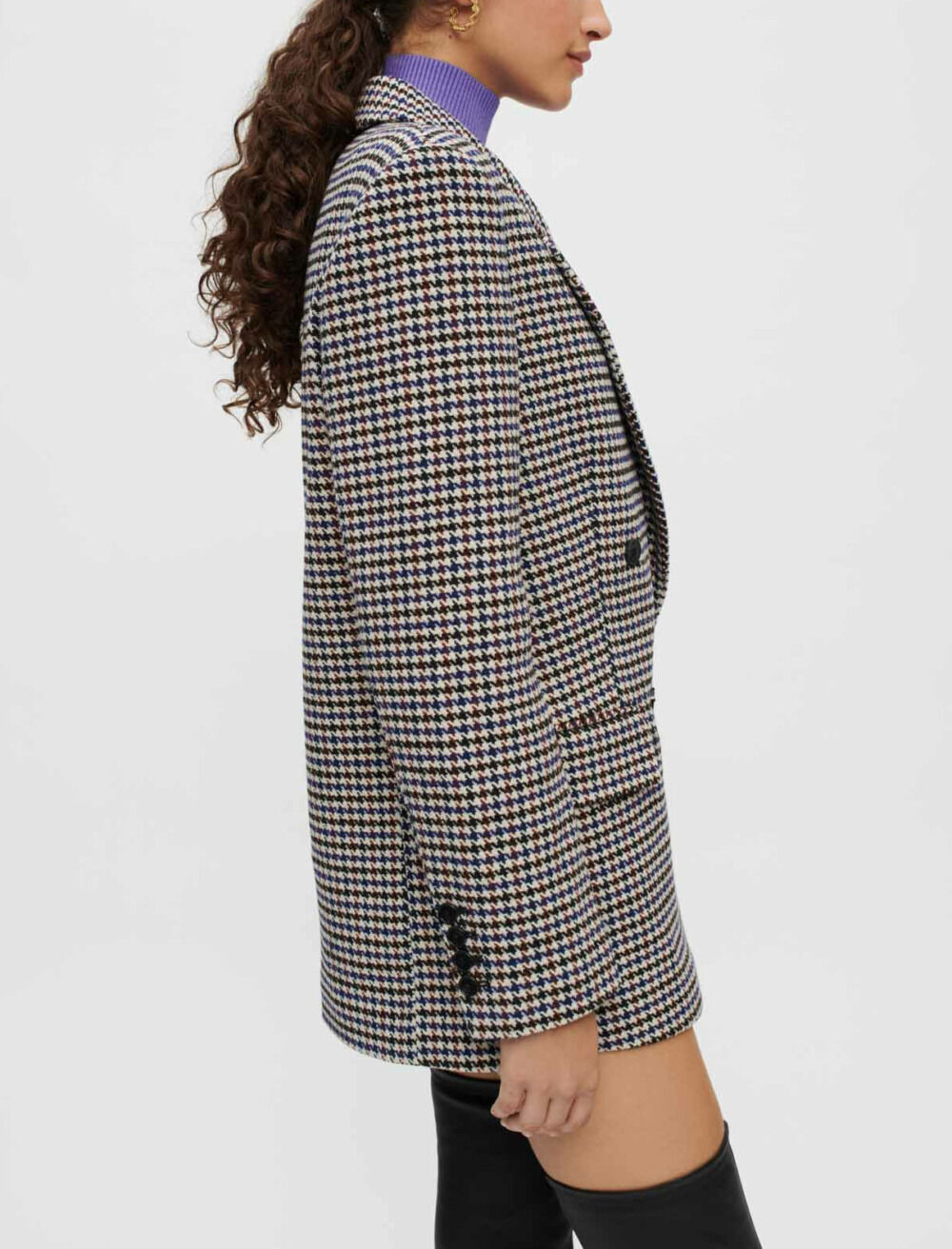 Wide, thick houndstooth jacket - Offline_Blazers-Jackets | Maje