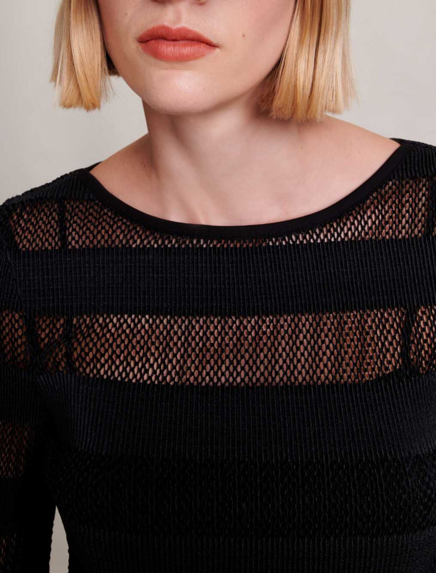 Short openwork knit dress