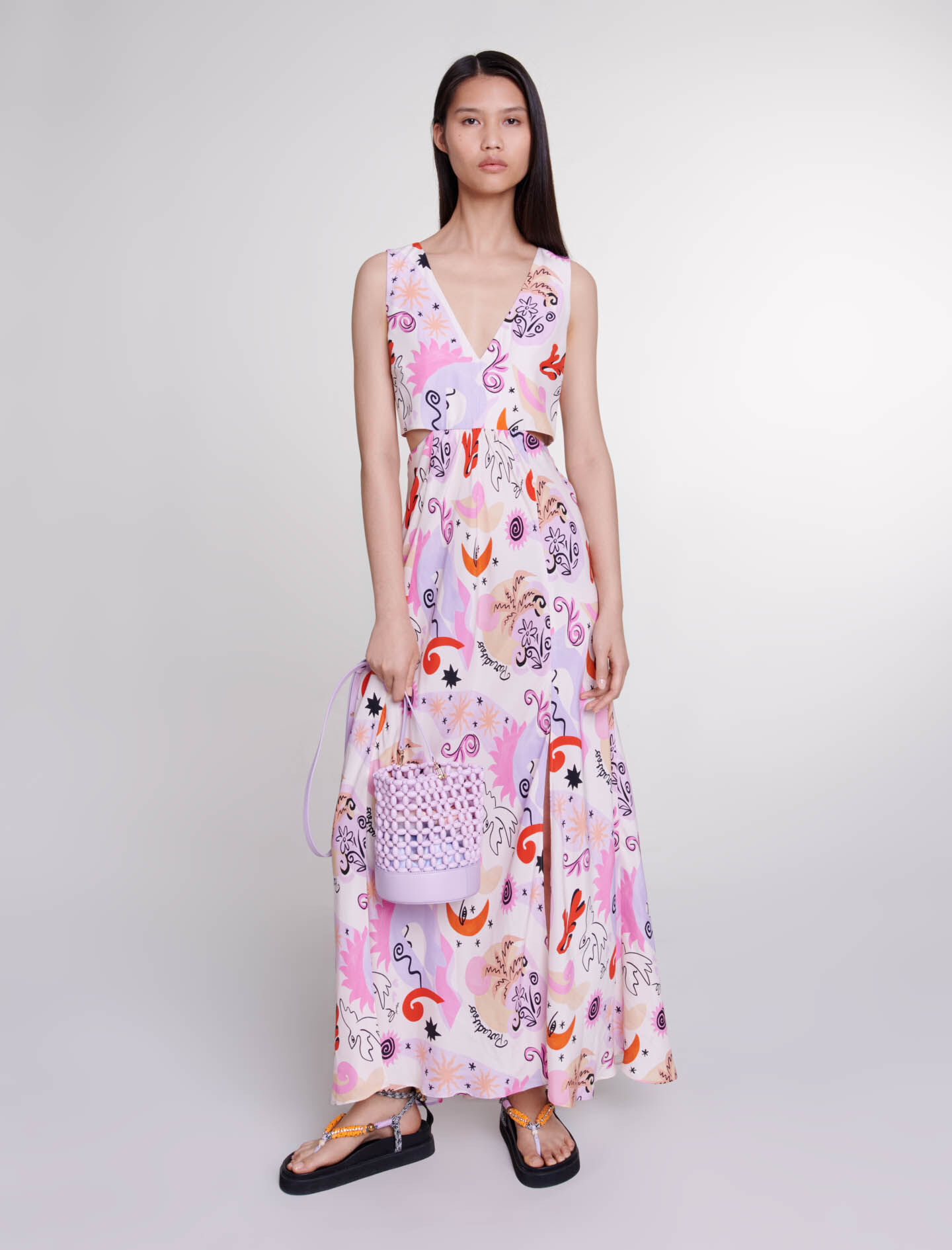 Maje silk dress cheap