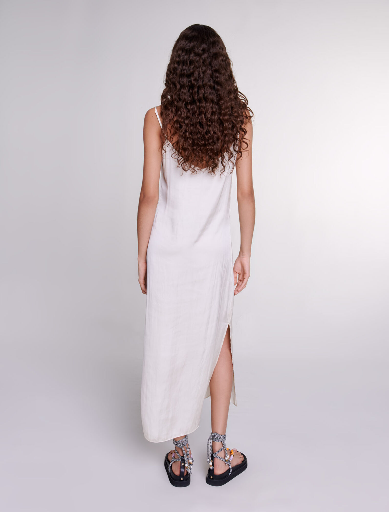 Satin-look maxi dress