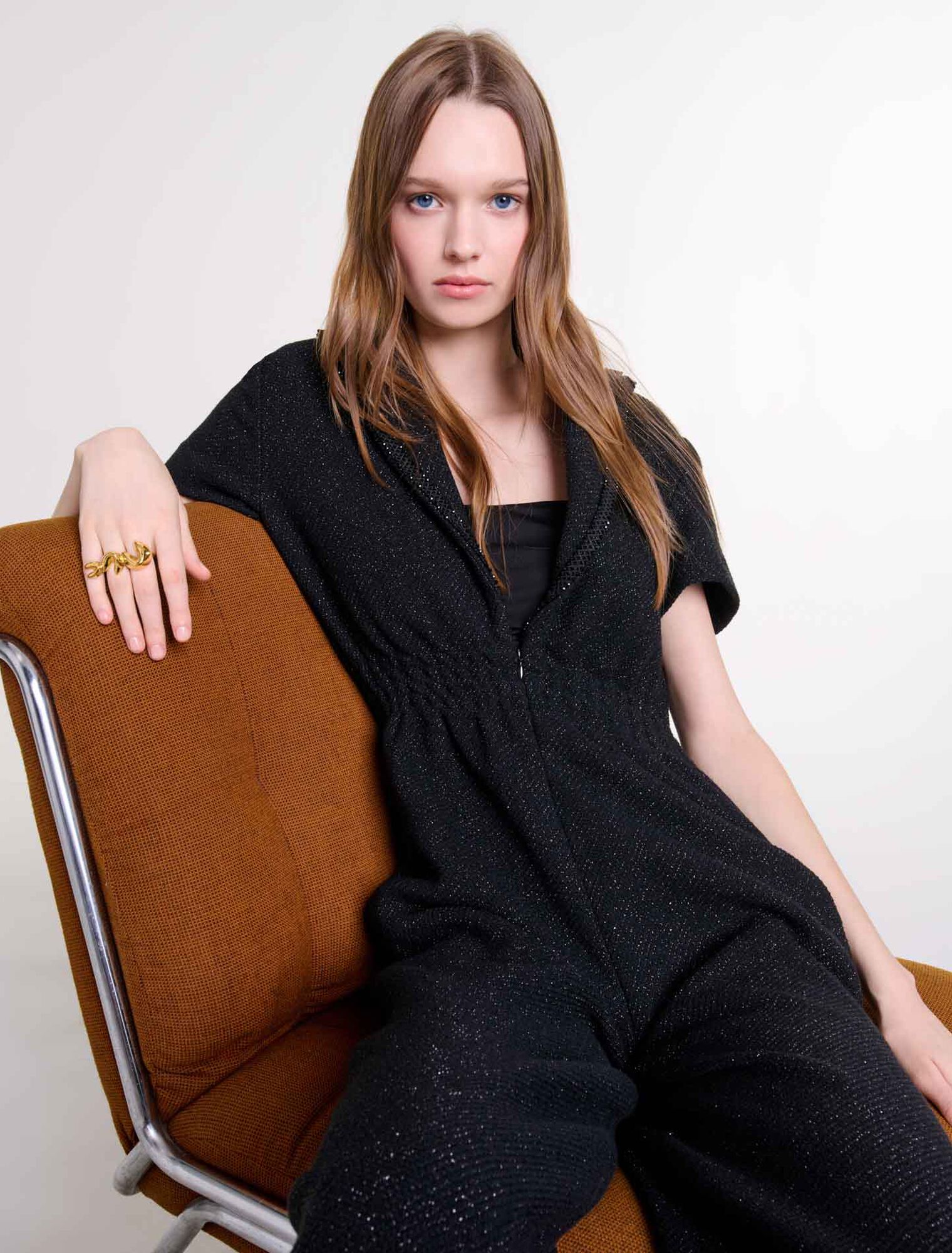 Tweed trouser suit
