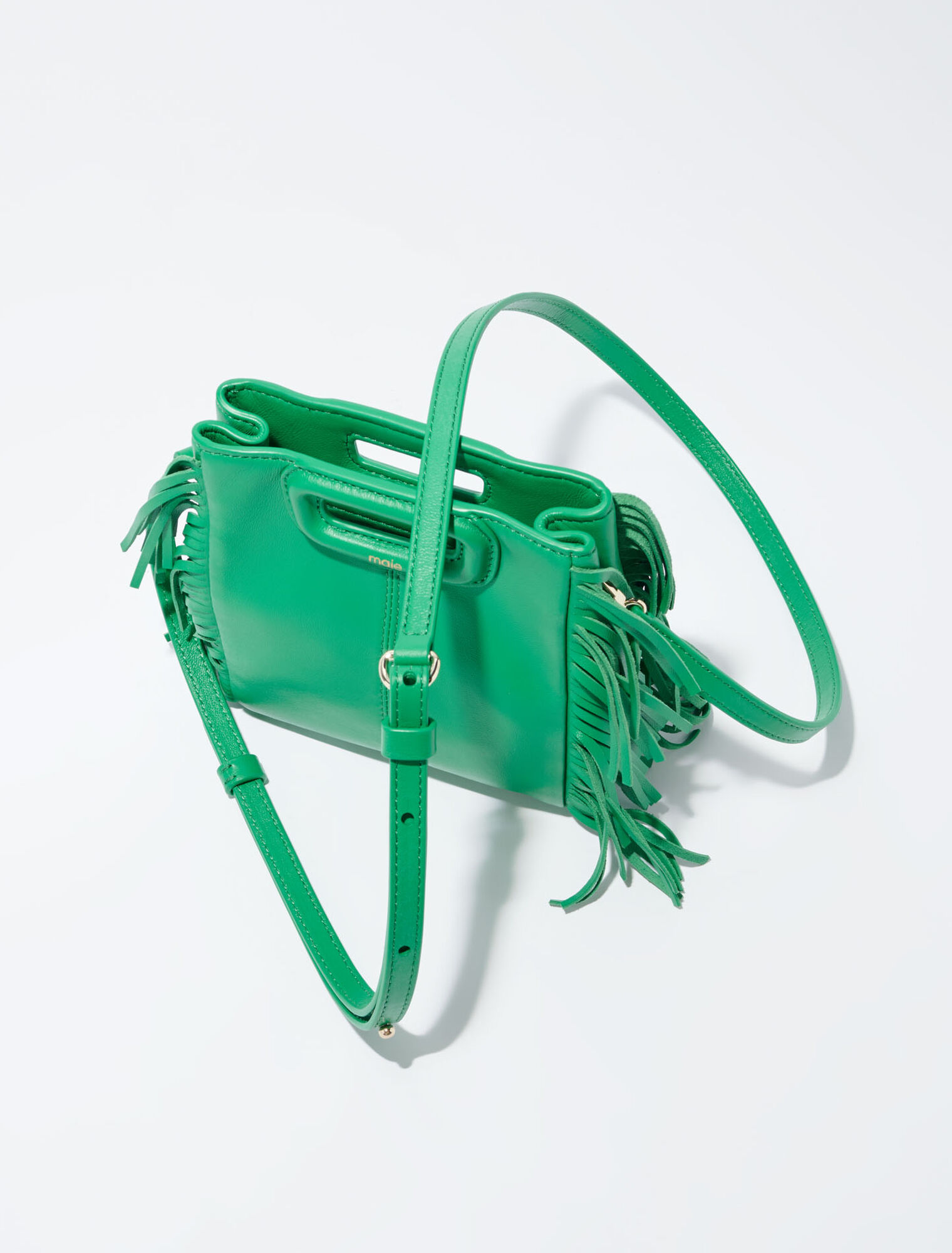 Leather bag with chain strap