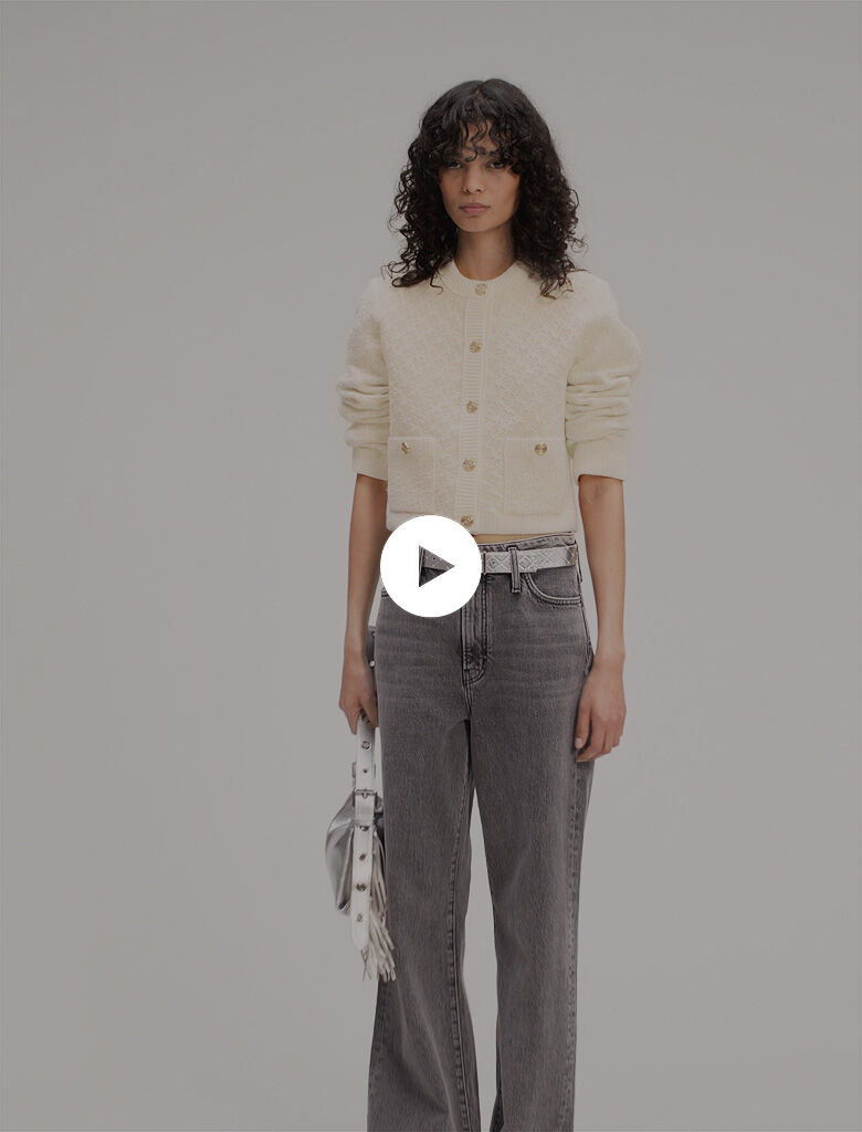 Short tweed-effect cardigan - Cardigans | Maje