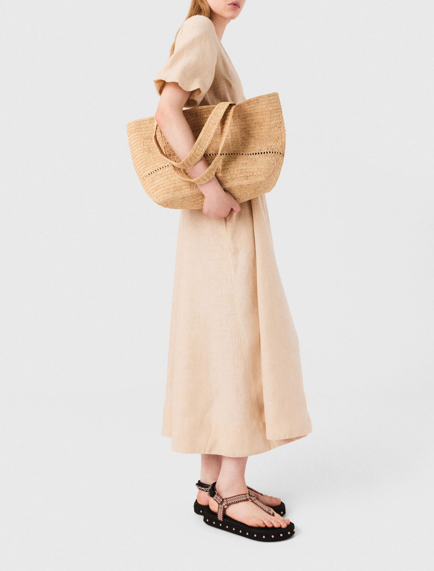 Linen maxi dress