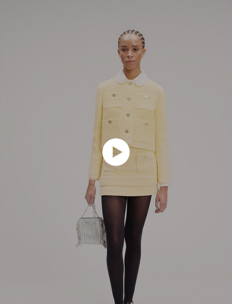 Short tweed and lurex jacket - Blazers | Maje Short tweed and lurex jacket - Blazers | Maje