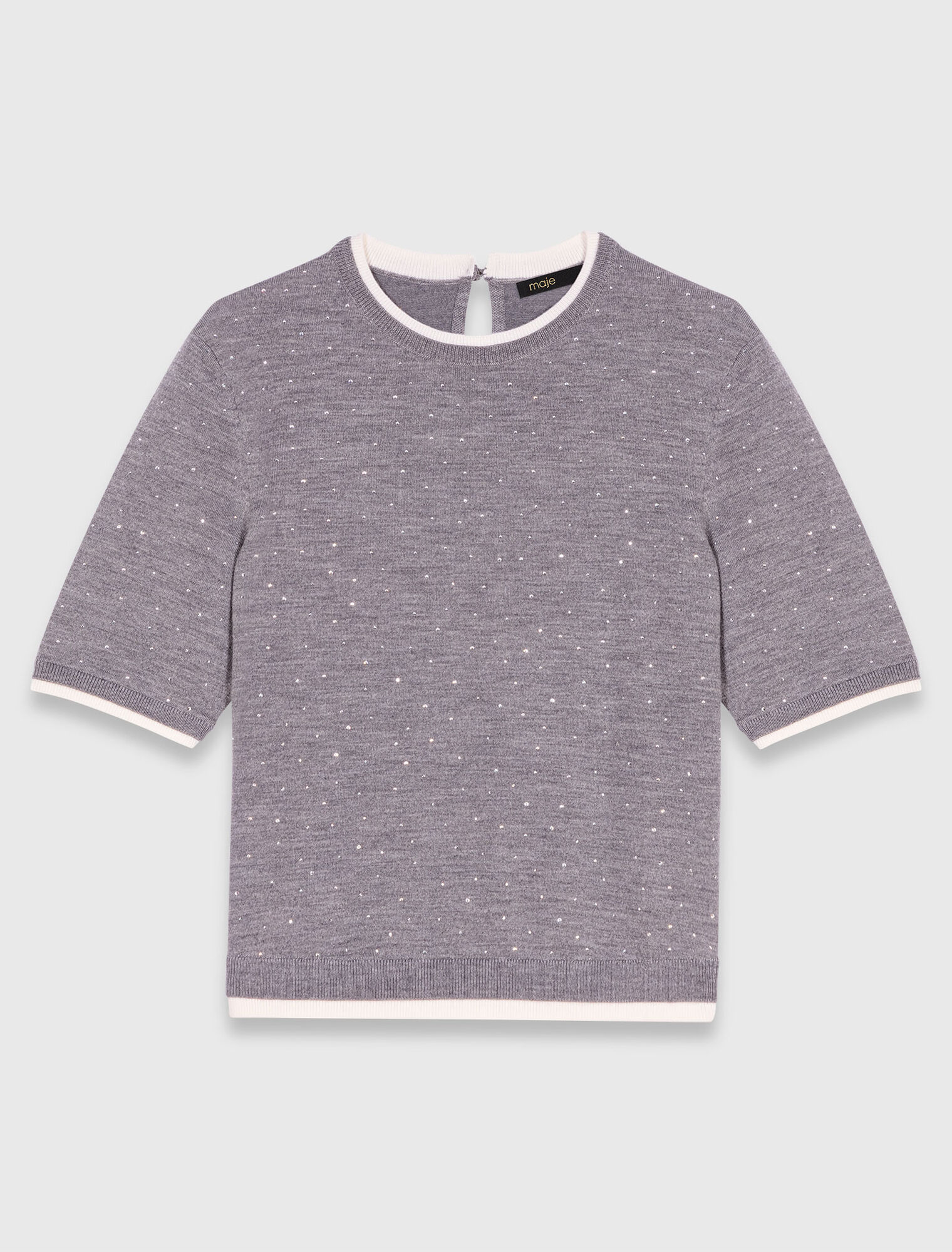 100% wool short-sleeve jumper