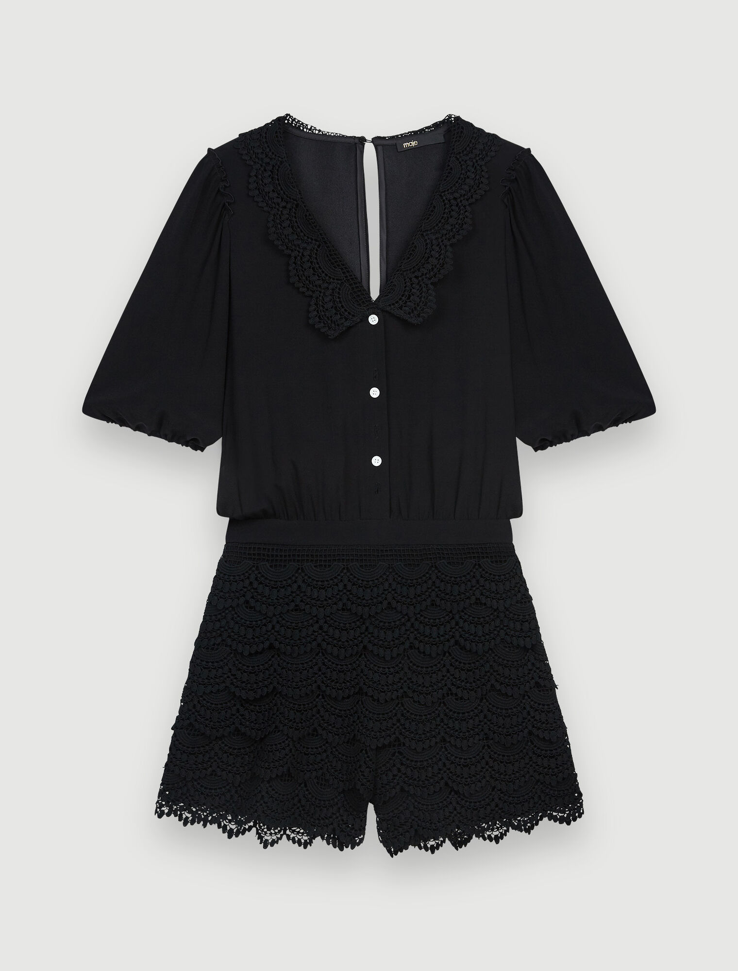Combination shorts in mix fabric