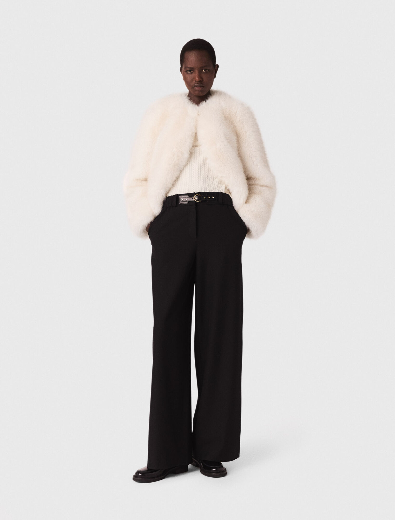 Wide-leg suit trousers