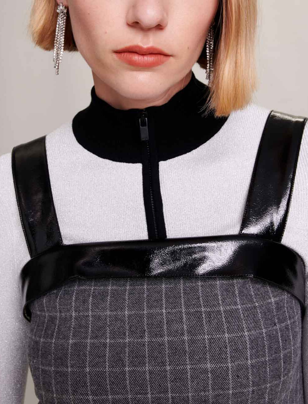 Short checked dress - Dresses | Maje Short checked dress - Dresses | Maje