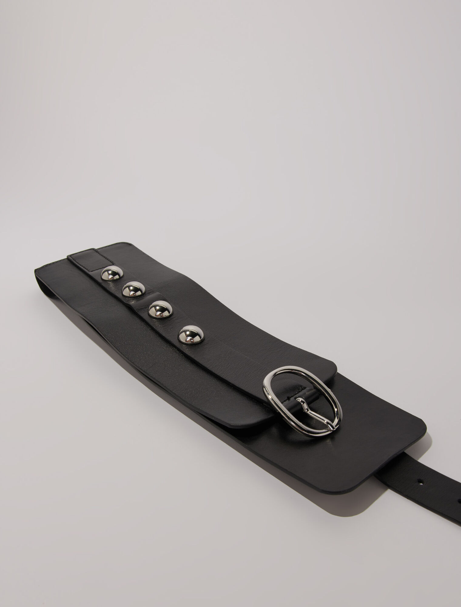 Leather corset belt