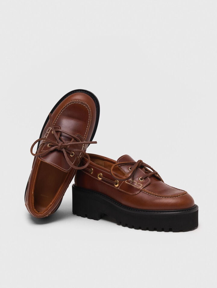 Boat shoes with chunky sole