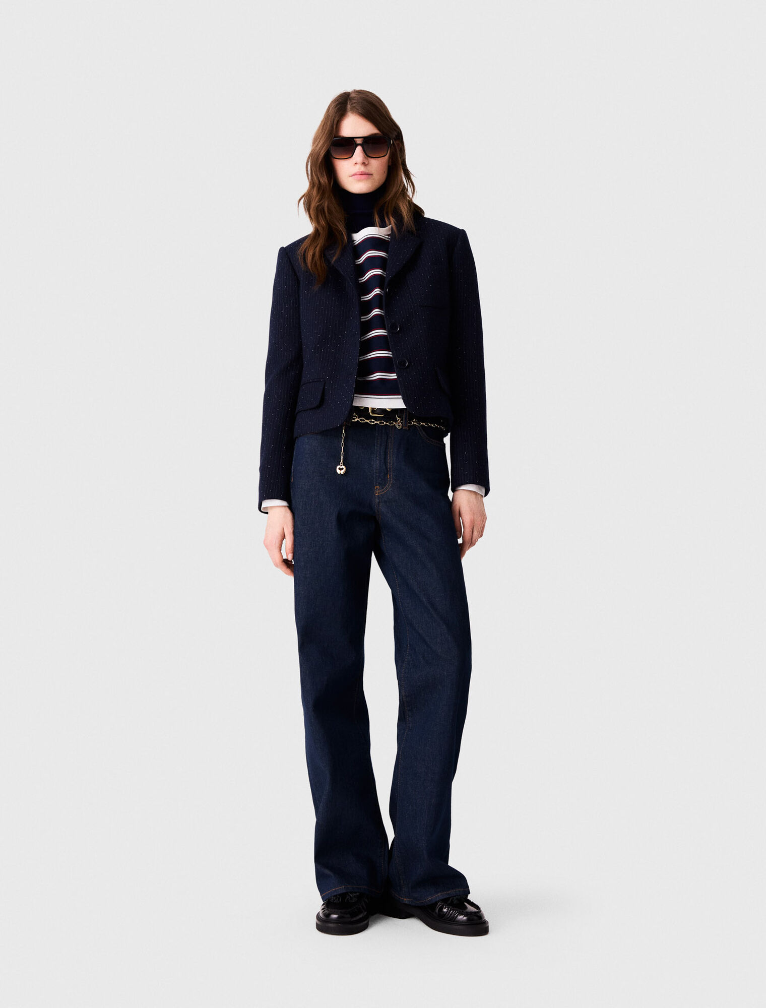 Cropped suit jacket