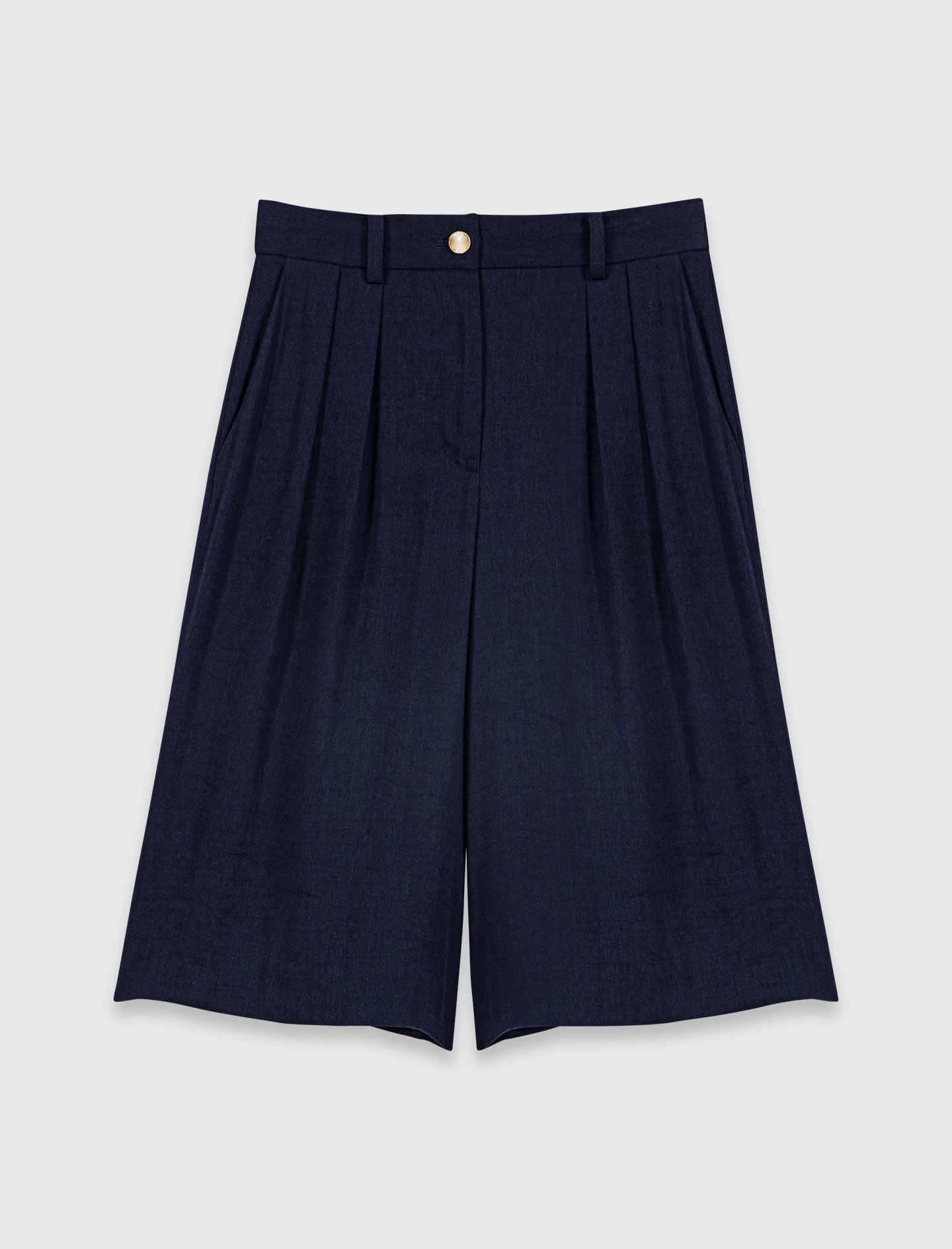 Linen-blend Bermuda shorts 6