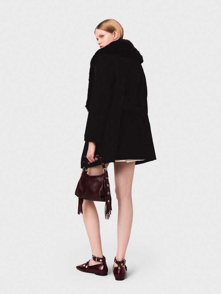 Double-faced mid-length coat