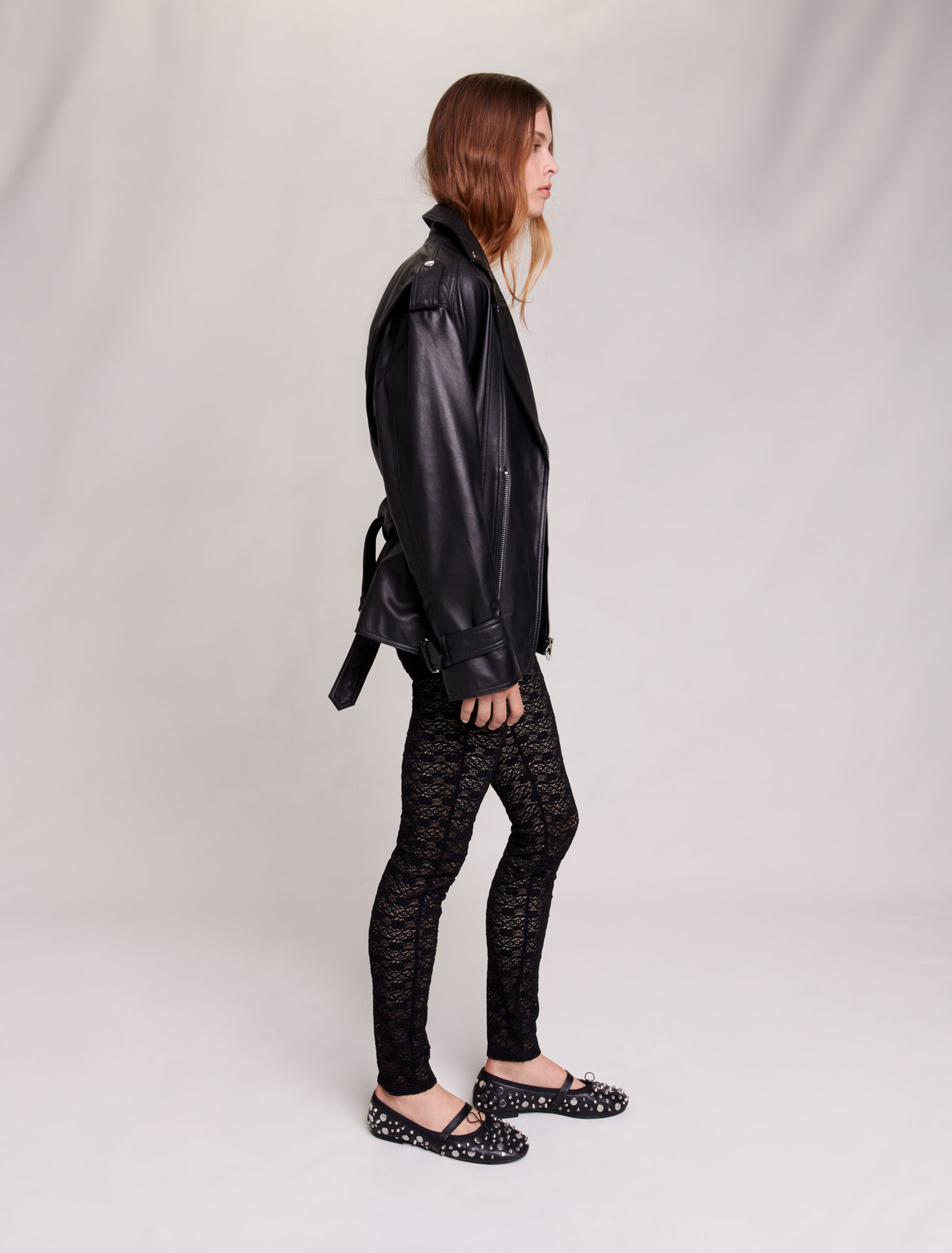 Lace leggings - Black trousers | Maje