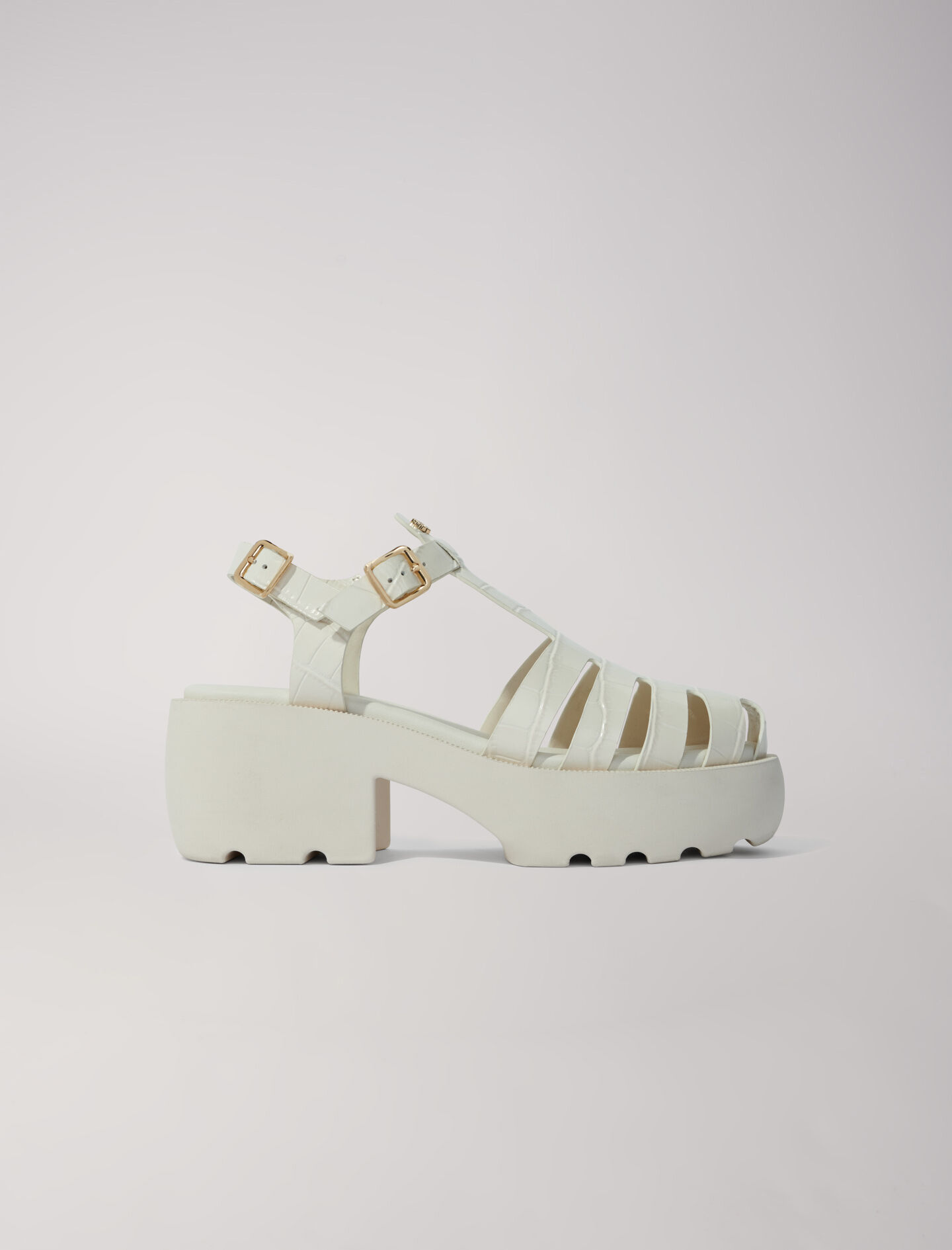 Leather sandals with tread All shoes Maje